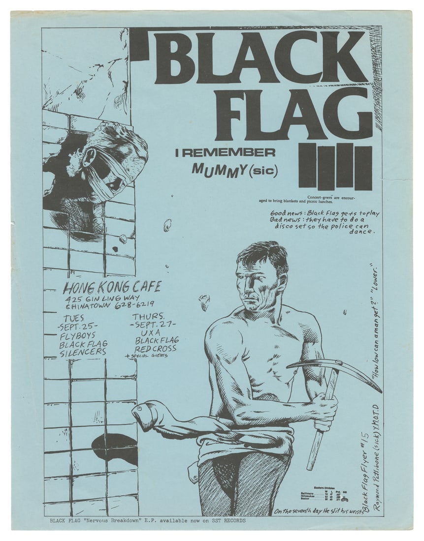 PETTIBON, Raymond (1957-). Black Flag at the Hong Kong Cafe. (1 of 1)