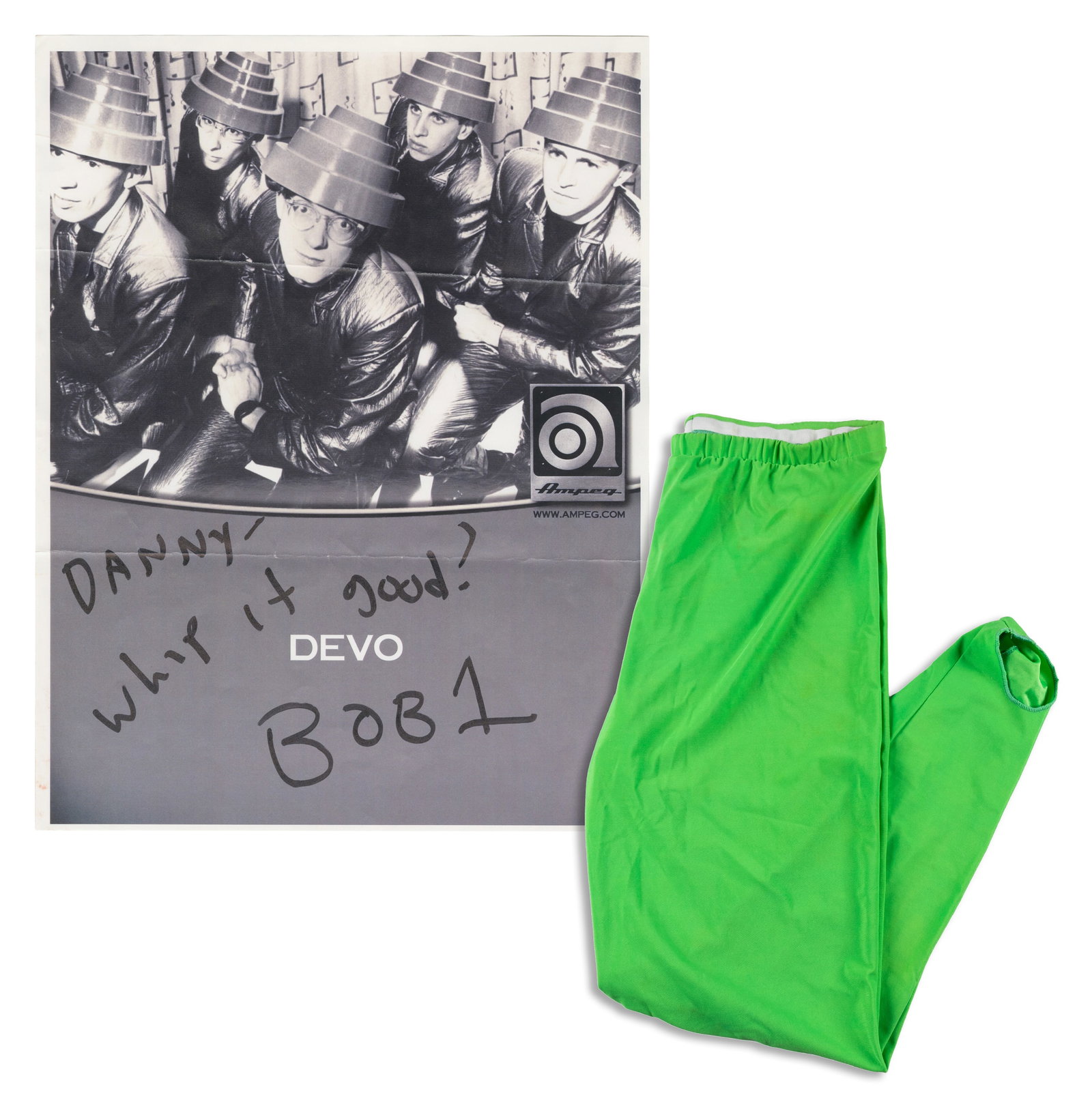 [DEVO]. Bob I & Bob II Devo Member Mementos. Circa 1980s/1990s. (1 of 4)
