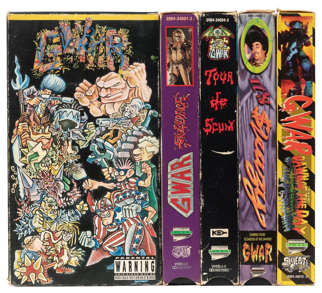 GWAR. Lot of 5 VHS tapes. (1 of 1)