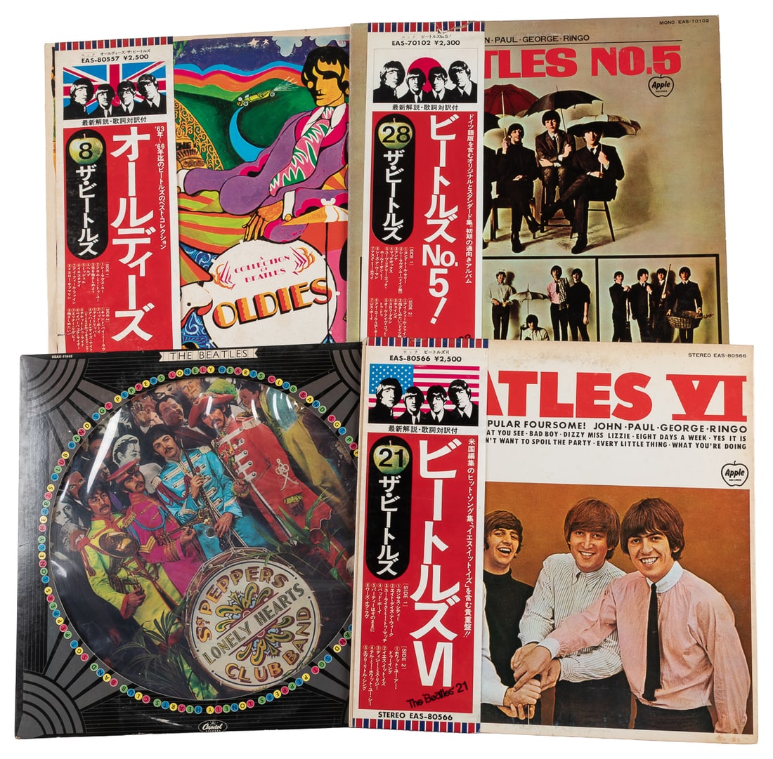 Four Beatles LPs, including 3 Japanese releases. (1 of 1)