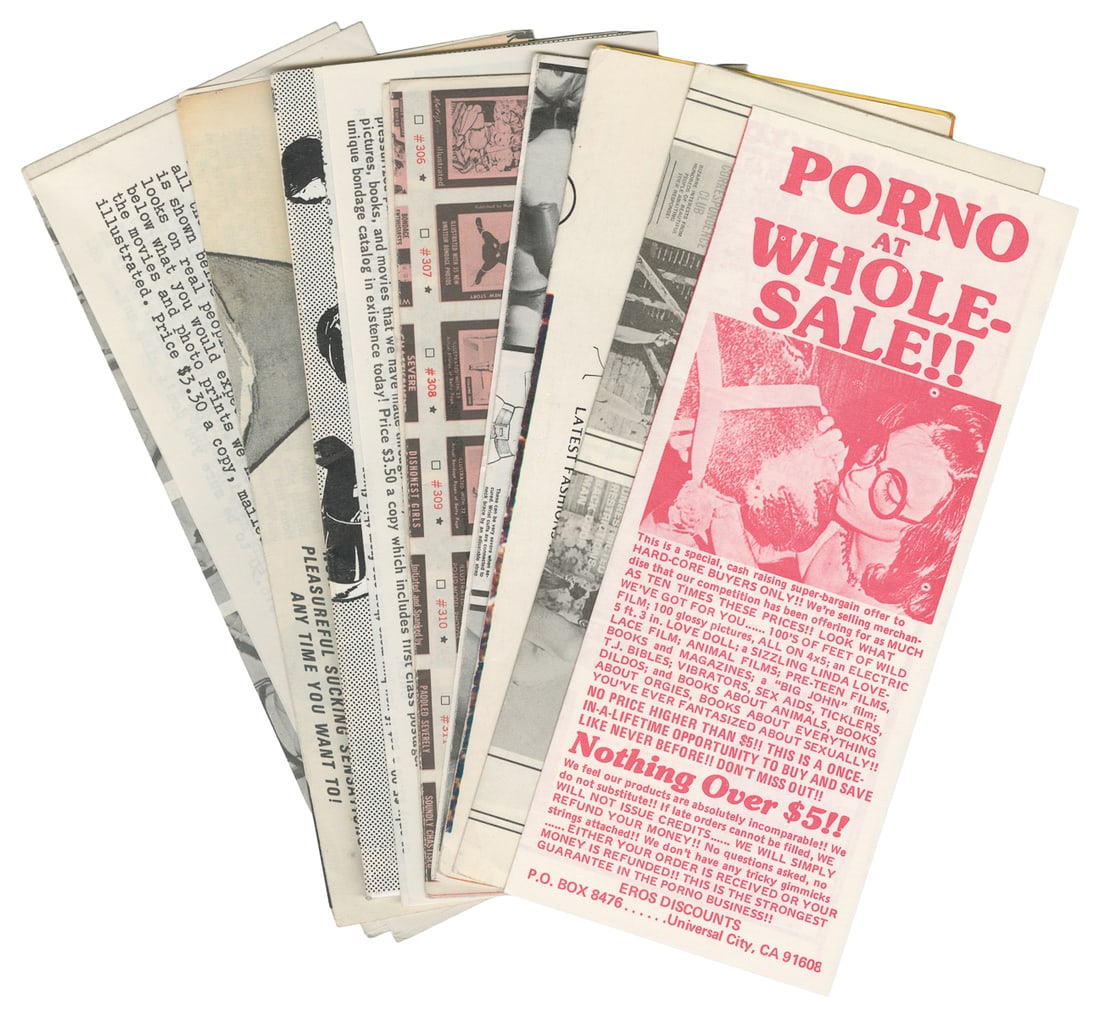 Collection of 9 Mail-Order Bondage Catalogs. V.p., 19702-1980s. (1 of 3)