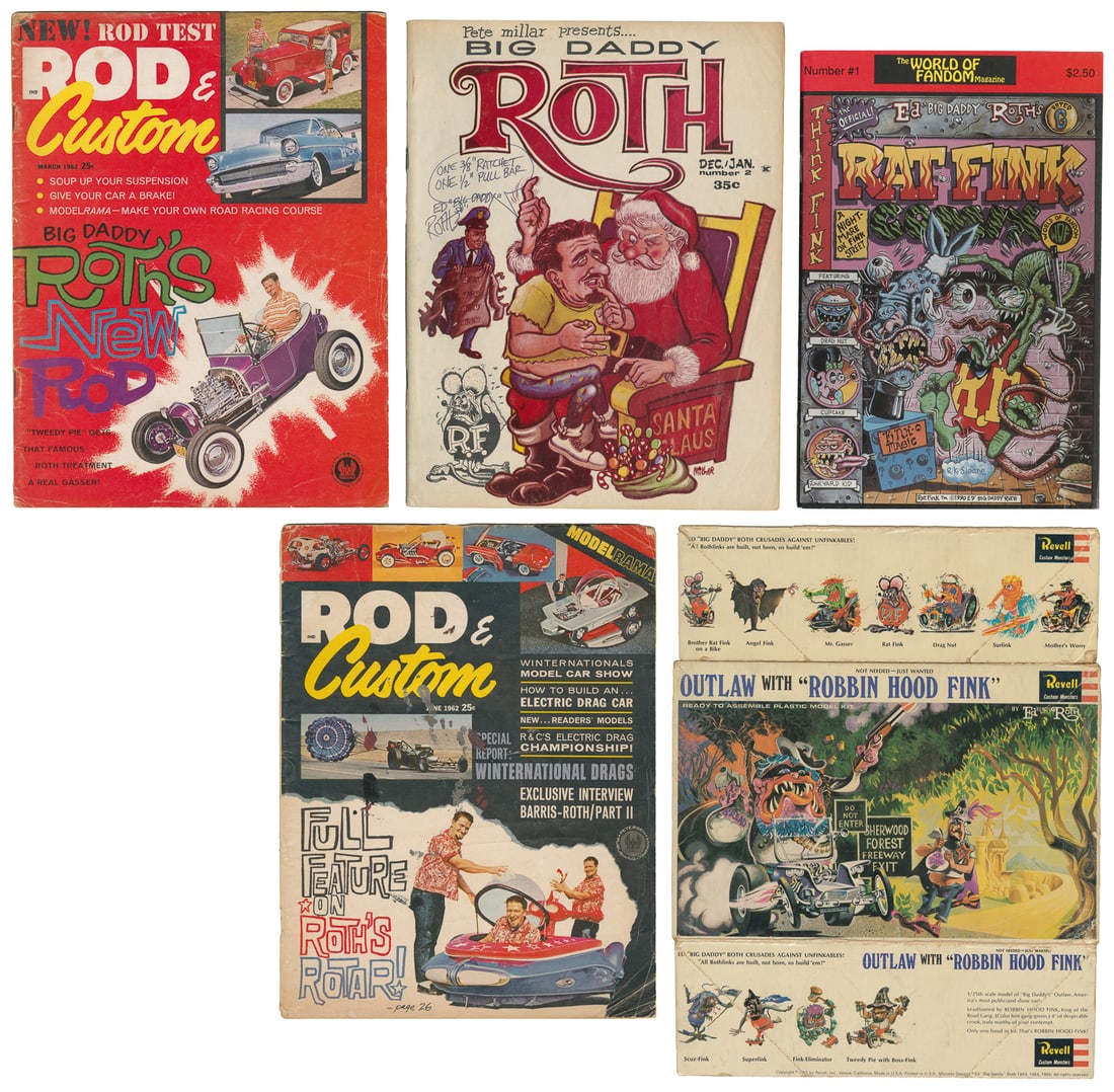 ROTH, Ed "Big Daddy" (1932-2001). Group of (5) Ed Roth Hot Rod Items. (1 of 5)