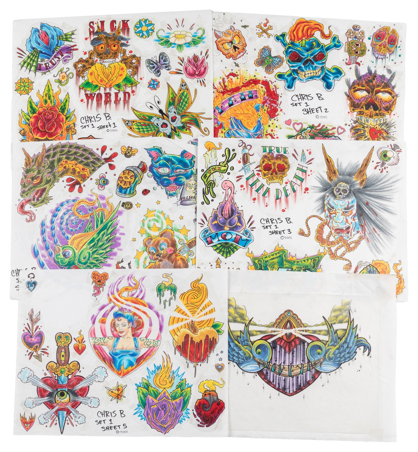 BOILORE, Chris. Hand-Colored Flash Sheet Set. [Michigan], 2001. (1 of 1)
