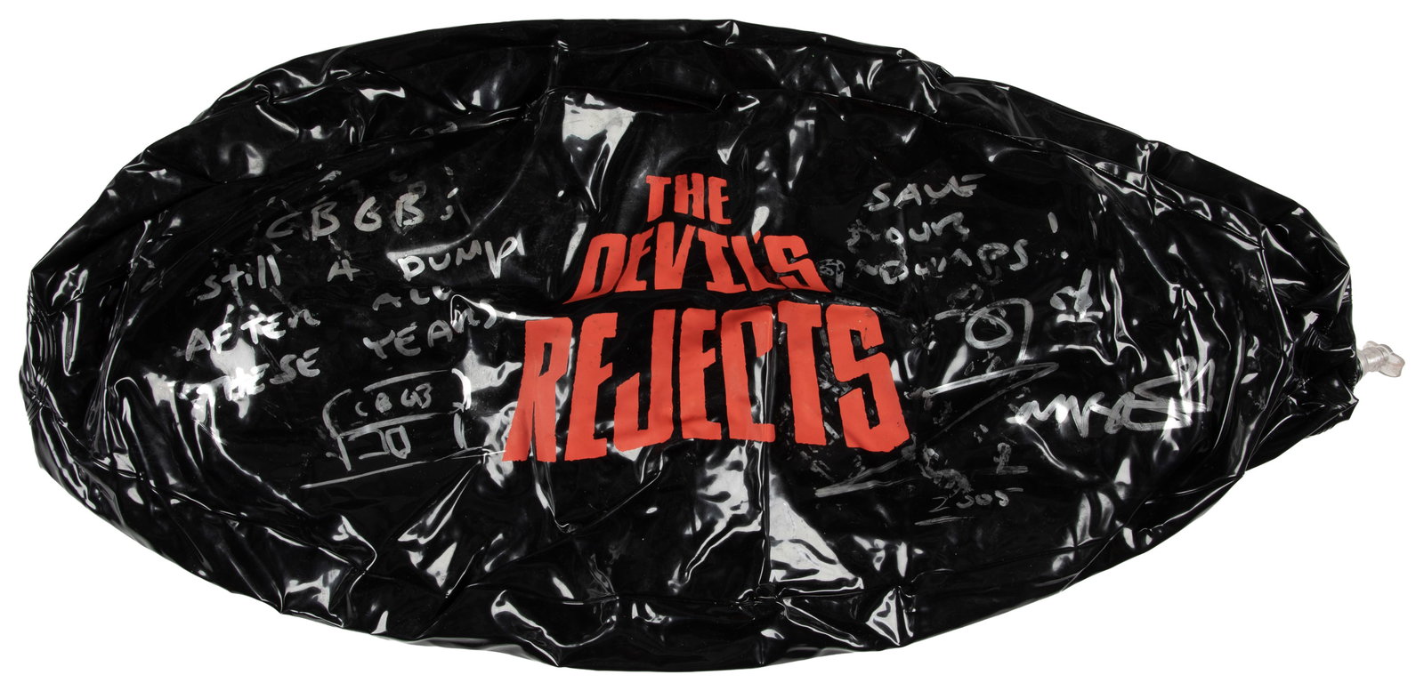 [CBGB & OMFUG CLUB]. Souvenir Beach Ball for "The Devil's Rejects" Inscribed by Rob Zombie. [Ca. (1 of 3)
