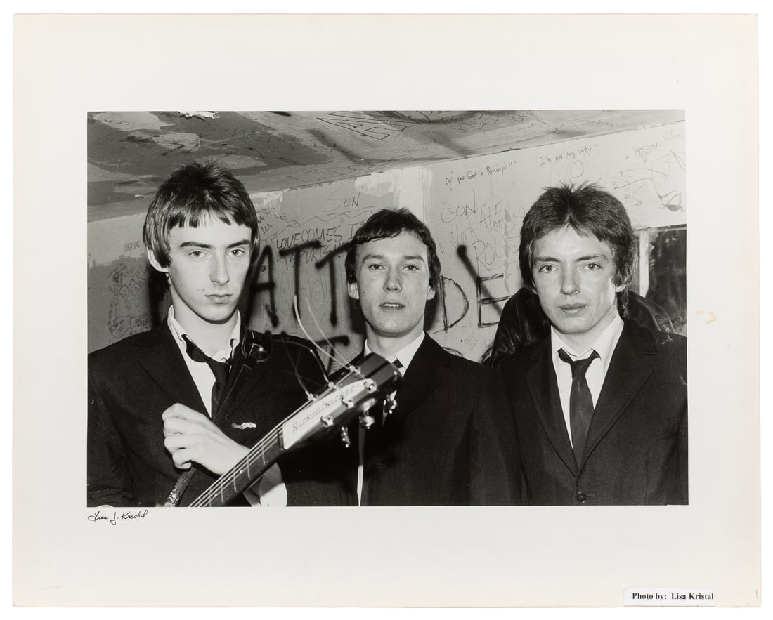 [KRISTAL, Lisa, photographer]. Photographic Portrait of The Jam, Inside CBGB. [Ca. 1977-2000s]. (1 of 1)