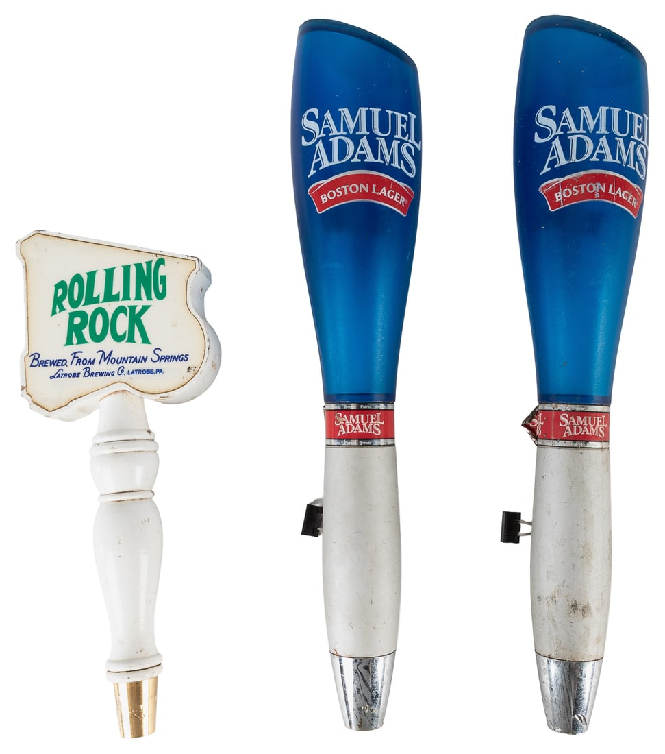 [CBGB & OMFUG CLUB]. Trio of Beer Tap Handles from the Bar at CBGB. [Circa 1973-2000s]. (1 of 2)