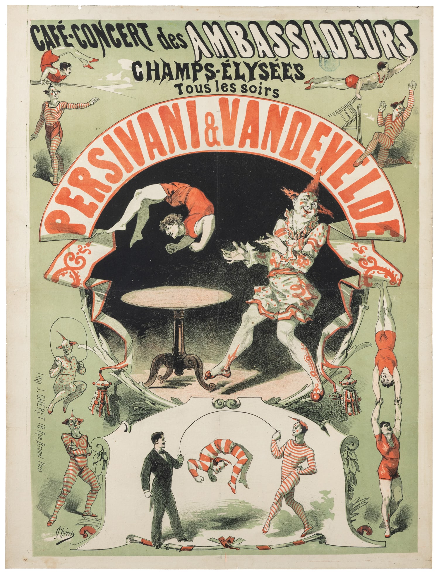 CHÉRET, Jules (1836-1932). Persivani & Vandevelde / Café-Concert des Ambassadeurs. Paris: (1 of 1)