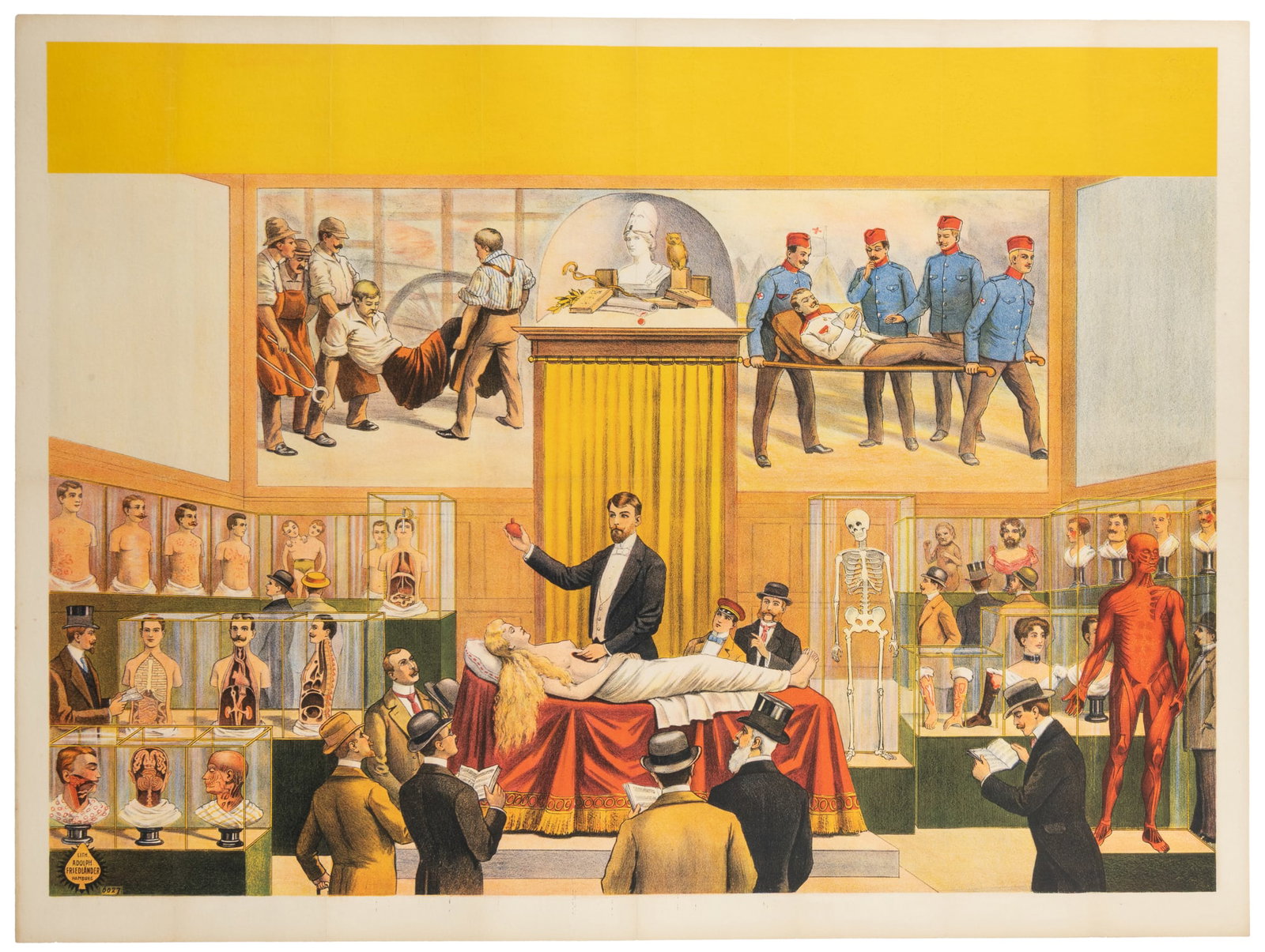 [SIDESHOW / ODDITIES]. Anatomical Oddities / Medical Autopsy Stock Poster. Hamburg: Adolph (1 of 1)