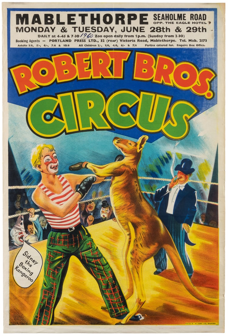 Robert Bros. Circus / Sidney the Boxing Kangaroo. (1 of 1)