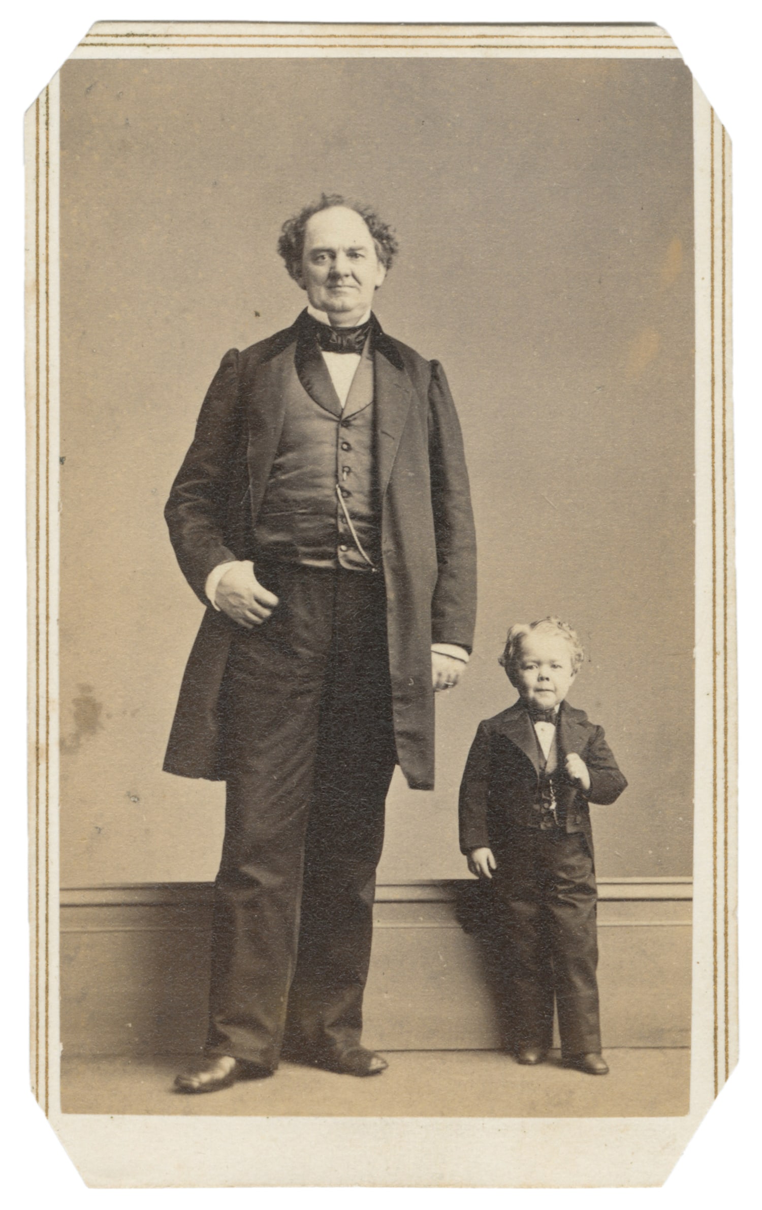 BARNUM, P.T. CDV of Barnum and Commodore Nutt. (1 of 1)