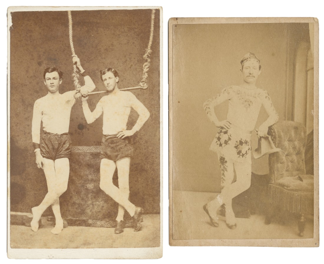 Two CDVs of circus performers. (1 of 1)