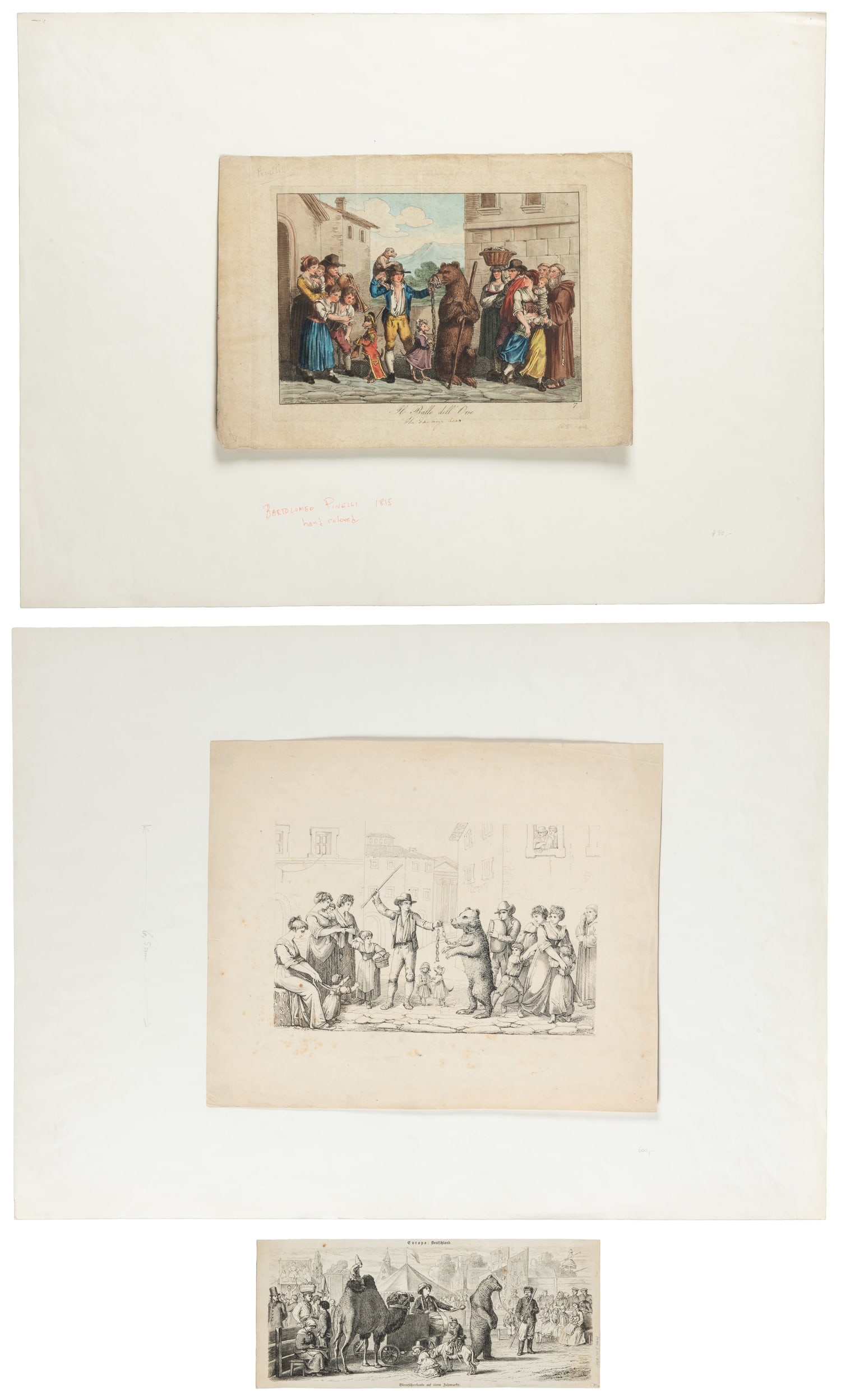PINELLI, Bartolomeo (1781–1835). Il Ballo dell'Orso [The Bear Dance] and 2 others, 3. (1 of 4)