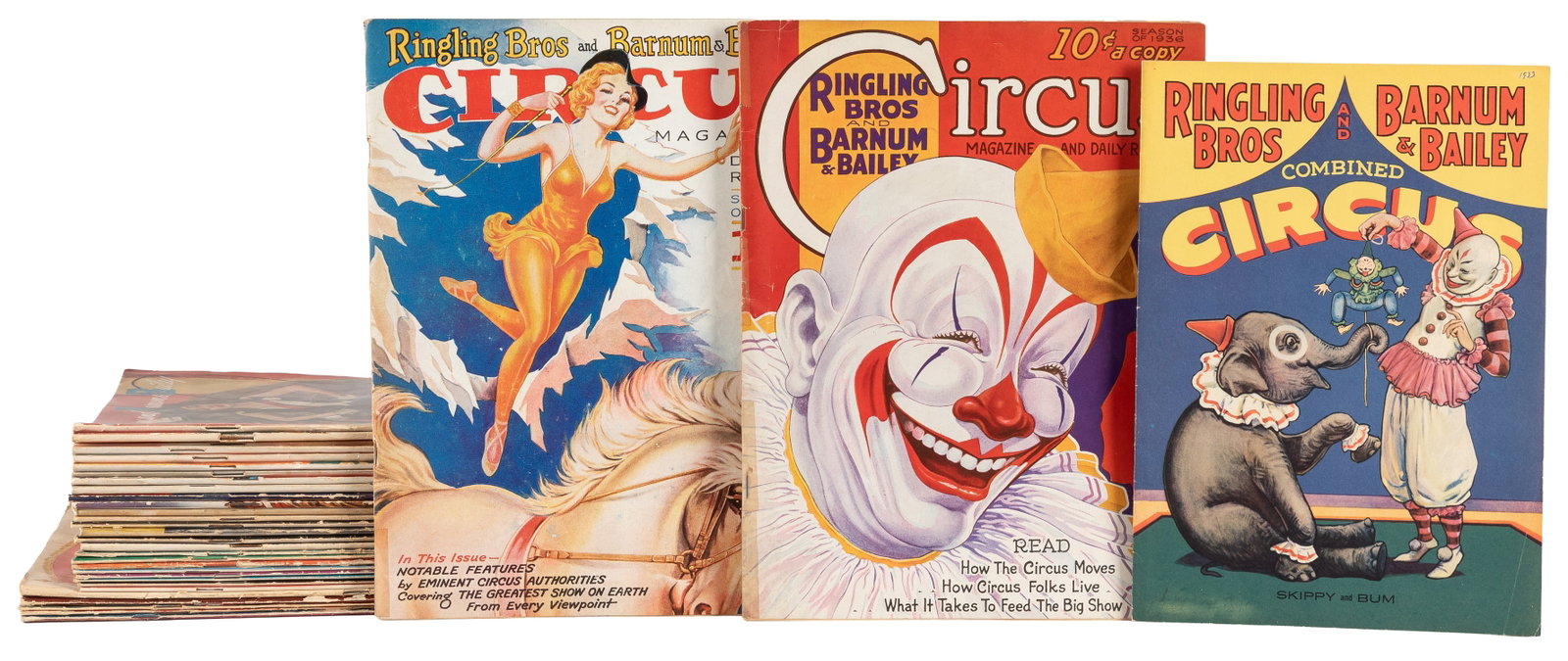Ringling Bros. and Barnum & Bailey. Group of 35 souvenir programs. (1 of 1)