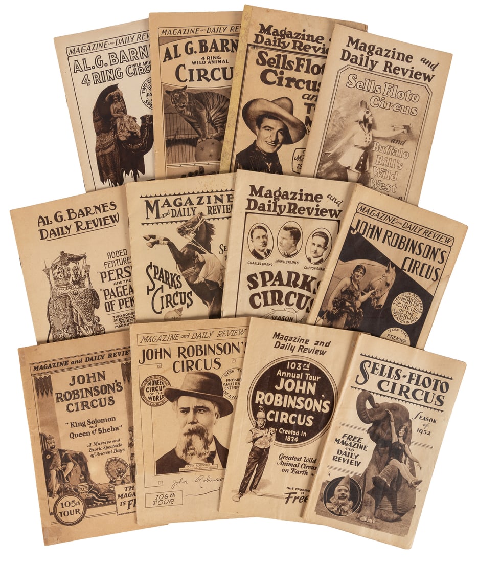 Group of American daily circus programs (23). (1 of 1)
