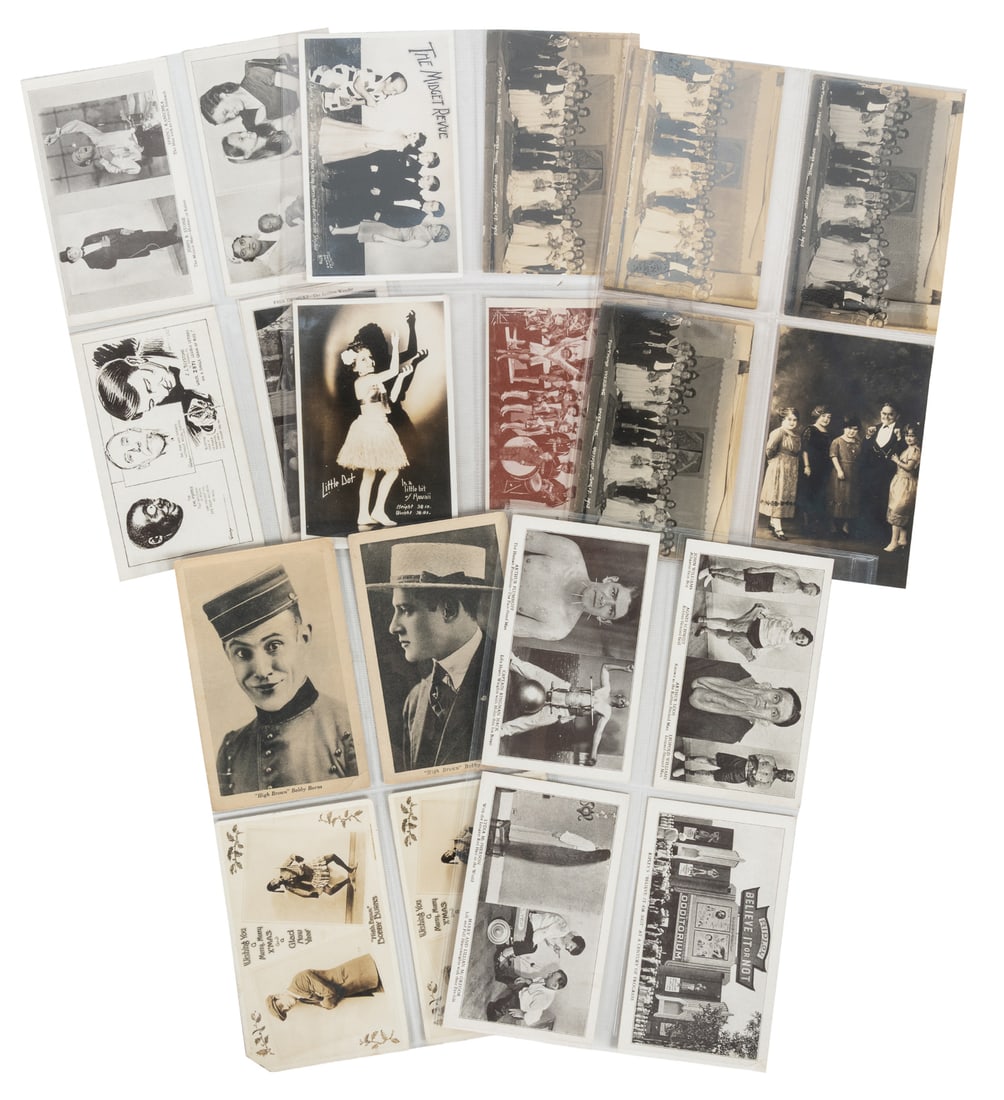 Group of 22 circus and sideshow postcards. (1 of 1)