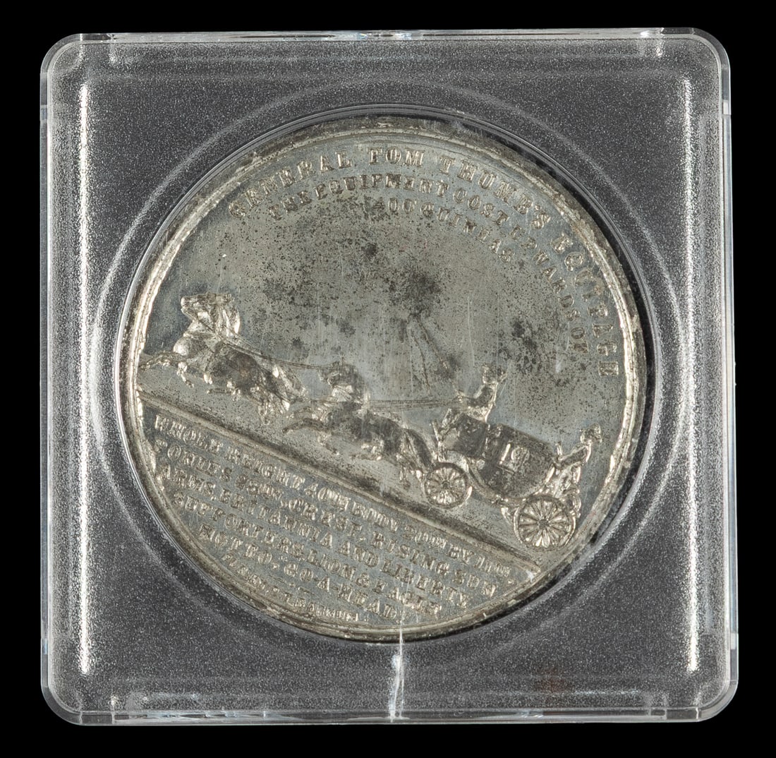 [STRATTON, Charles S. (Tom Thumb)]. Tom Thumb Souvenir Medal. Birmingham: Allen & Moore, 1844. (1 of 2)