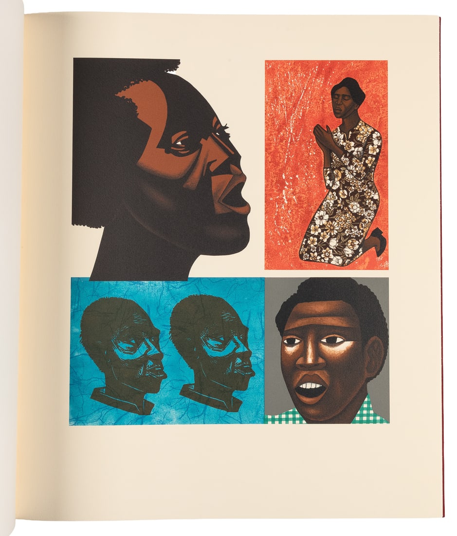 [AFRICAN AMERICANA]. [FINE PRESS BOOKS]. [CATLETT, Elizabeth (1915-2012), illustrator]. WALKER,: [AFRICAN AMERICANA]. [FINE PRESS BOOKS]. [CATLETT, Elizabeth (1915-2012), illustrator]. WALKER, Margaret (1915-1995). For My People. New York: The Limited Editions Club, 1992. Elephant folio. Illustra
