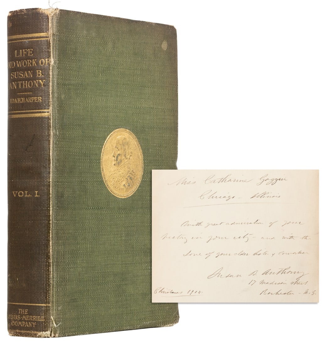 [ANTHONY, Susan B. (1820-1906), subject]. HARPER, Ida Husted (1851-1931). The Life and Work of Susan (1 of 4)
