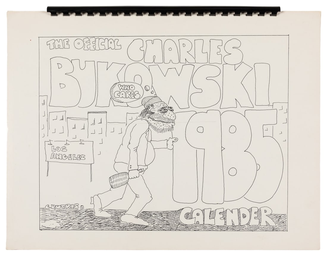 [BUKOWSKI, Charles (1920-1994), subject]. [PUTRIS, Charles, artist]. Mock-Up of a Proposed (1 of 5)