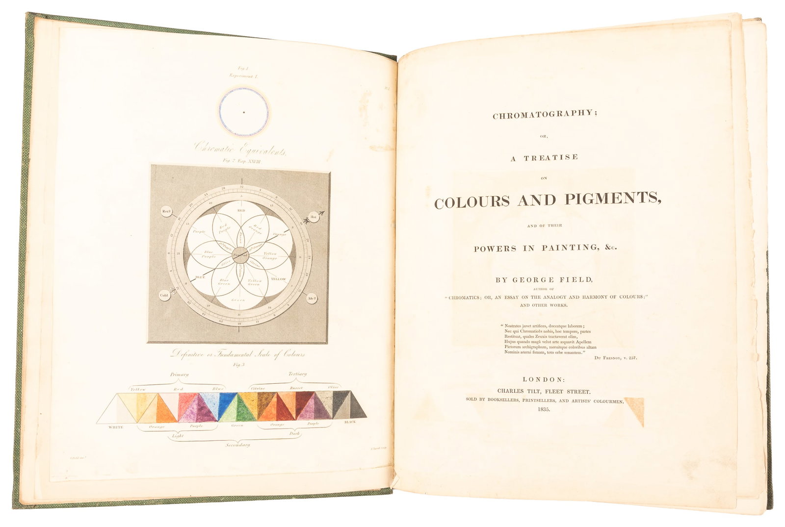[COLOR-PLATE BOOKS]. FIELD, George (1777-1854). Chromatography: or, A Treatise on Colours and (1 of 2)