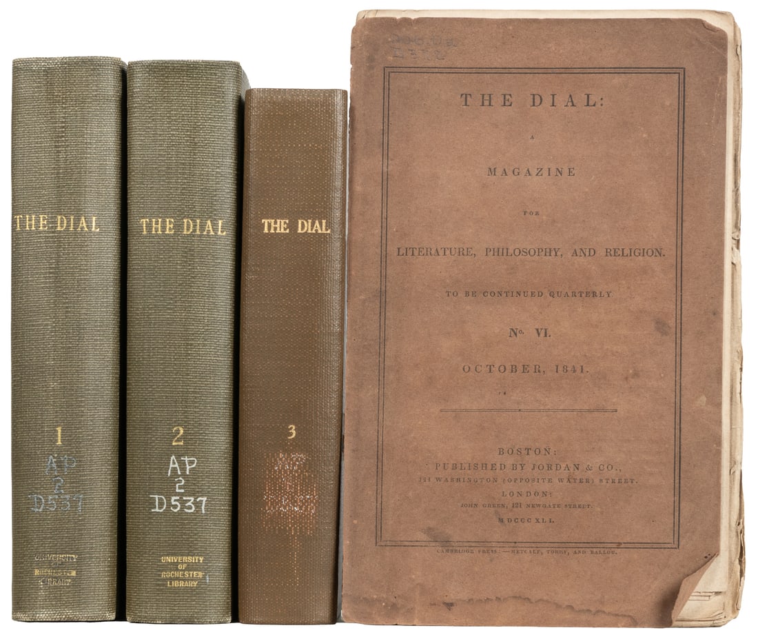 [EMERSON, Ralph Waldo (1803-1882), THOREAU, Henry David (1817-1862), FULLER, Margaret (1810-1850), (1 of 4)