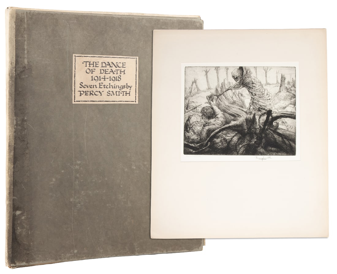 [ETCHINGS]. [WORLD WAR I]. [SMITH, Percy Delf (1882-1948), illustrator]. The Dance of Death (1 of 10)