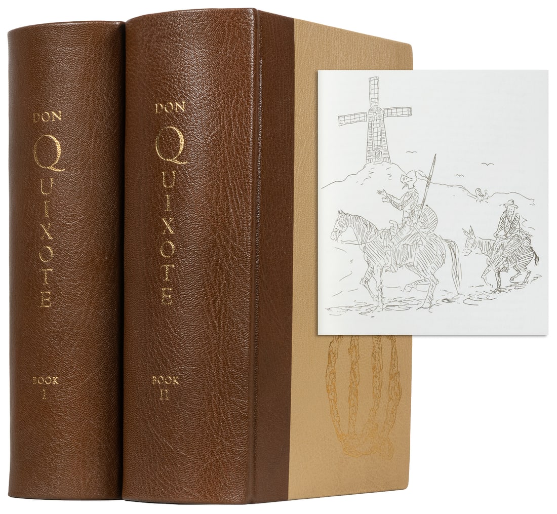 [FINE PRESS BOOKS]. [WILEY, William T. (1937-2021), illustrator]. CERVANTES, Miguel de (1547-1616).: [FINE PRESS BOOKS]. [WILEY, William T. (1937-2021), illustrator]. CERVANTES, Miguel de (1547-1616). Don Quixote. San Francisco: Arion Press, 2009/2010. 2 volumes. 4tos. [1-]574[+1]pp/[1-]627[+1]pp. Il