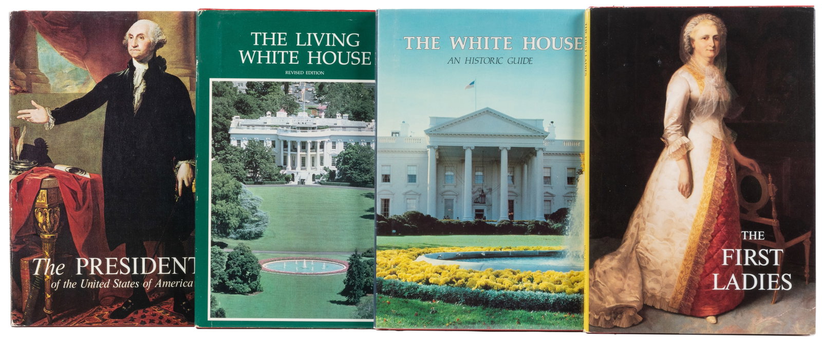 [PRESIDENTS]. [REAGAN, Ronald (1911-2004), BUSH, George H. W. (1924-2018), et al., association]: [PRESIDENTS]. [REAGAN, Ronald (1911-2004), BUSH, George H. W. (1924-2018), et al., association] Group of 4 Books by the White House Historical Association, All Signed by Presidents or First Ladies. [W