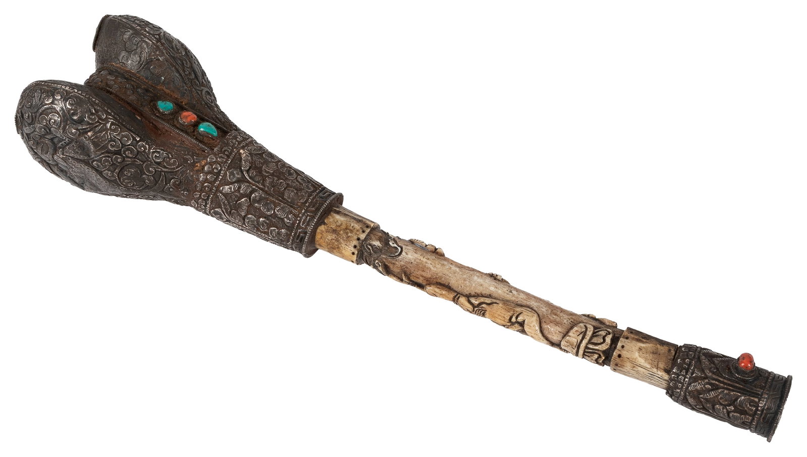 Tibetan Kangling bone trumpet. (1 of 3)