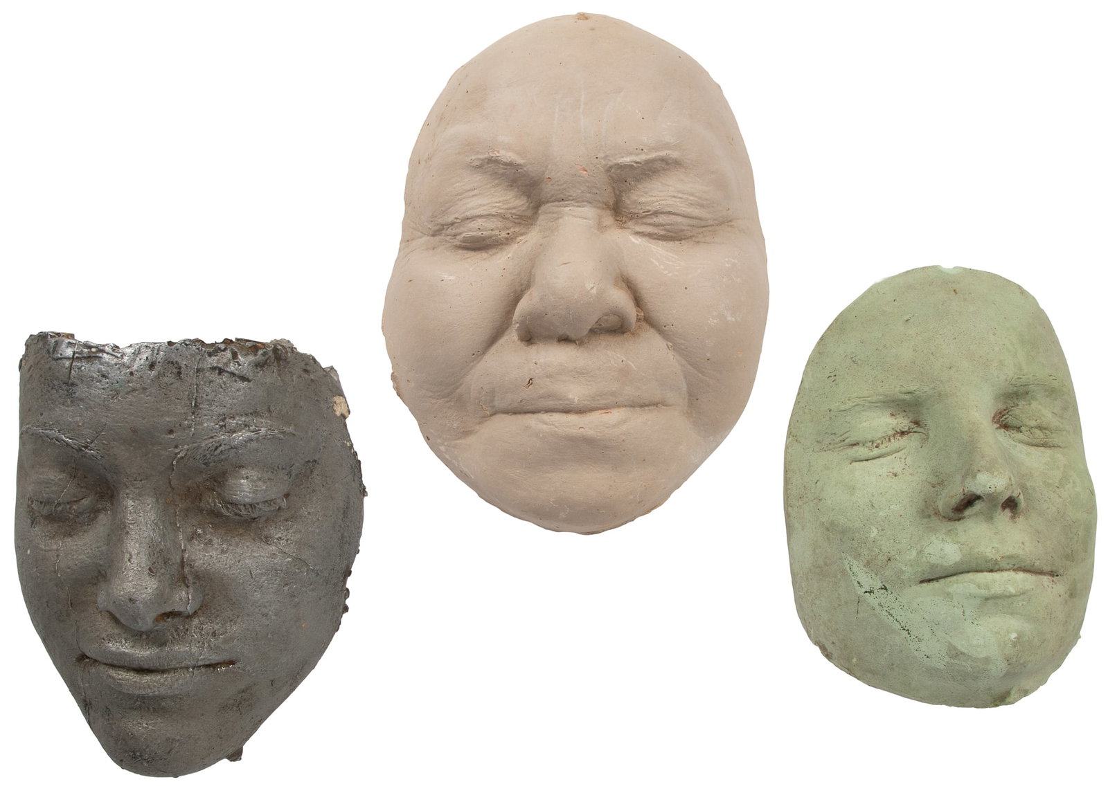 Trio of life or death masks. (1 of 1)