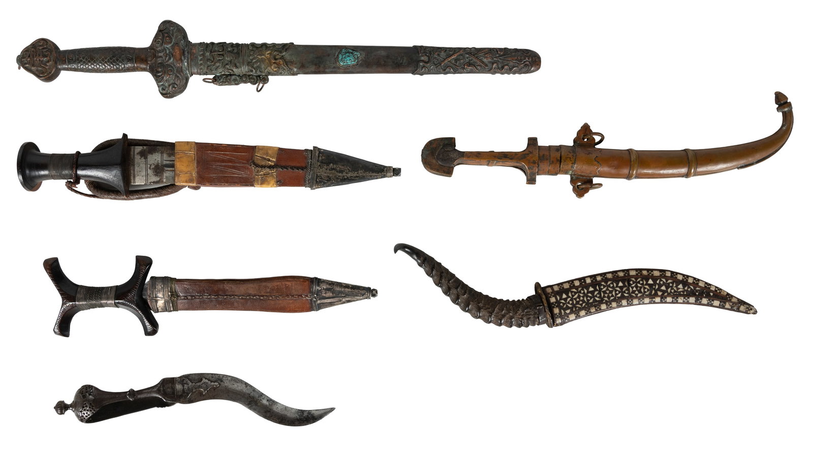 Collection of 10 swords and daggers. (1 of 2)