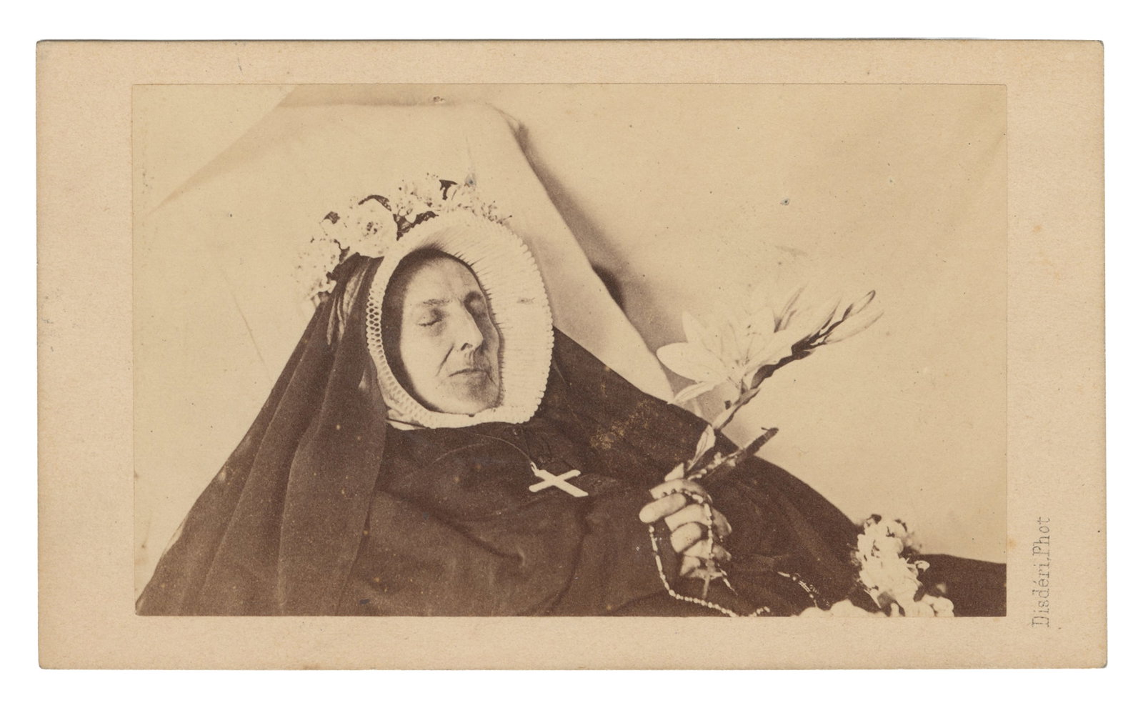 Post Mortem CDV of Saint Madeleine Sophie Barat. Paris: Disd?©ri, 1865. (1 of 1)