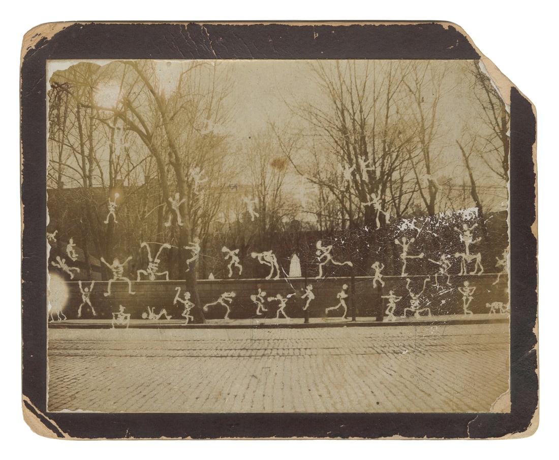 Danse Macabre Mounted Photograph. 19th century. (1 of 1)