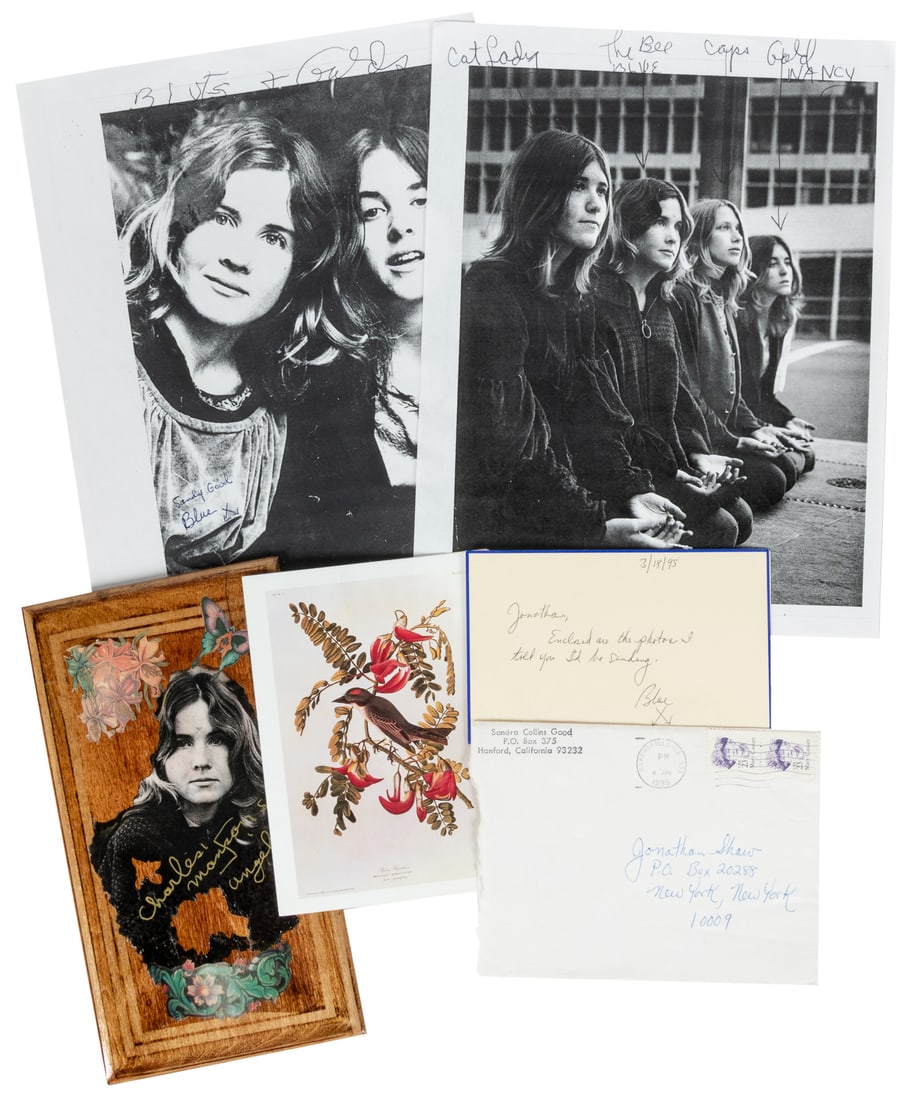 [MANSON FAMILY]. Group of Sandra Good ("Blue") Related Items. Circa 1990s. (1 of 1)