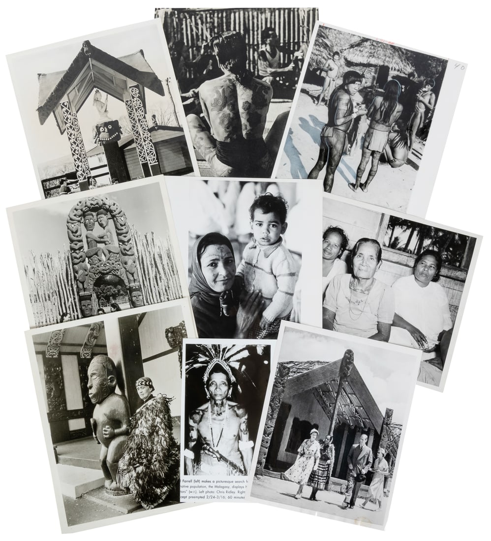 [TATTOO]. Press Photographs of Tattooed Indigenous Tribal Members. V.p., mid to late 20th century. (1 of 1)