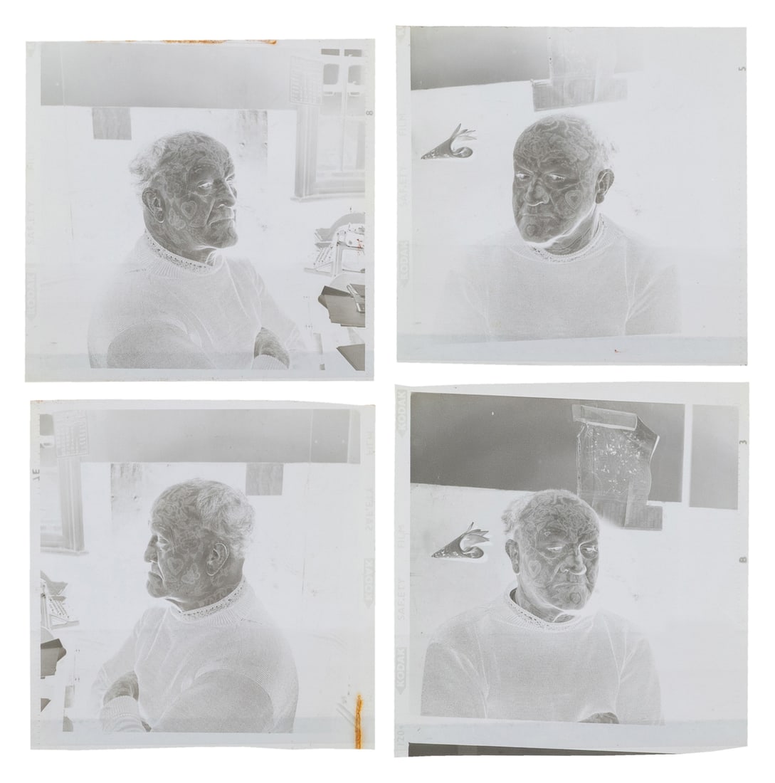 [TATTOO]. VAN DYN, Jacobus (South African, 1896 - 1978). Group of Four Portrait Negatives. [London], (1 of 5)