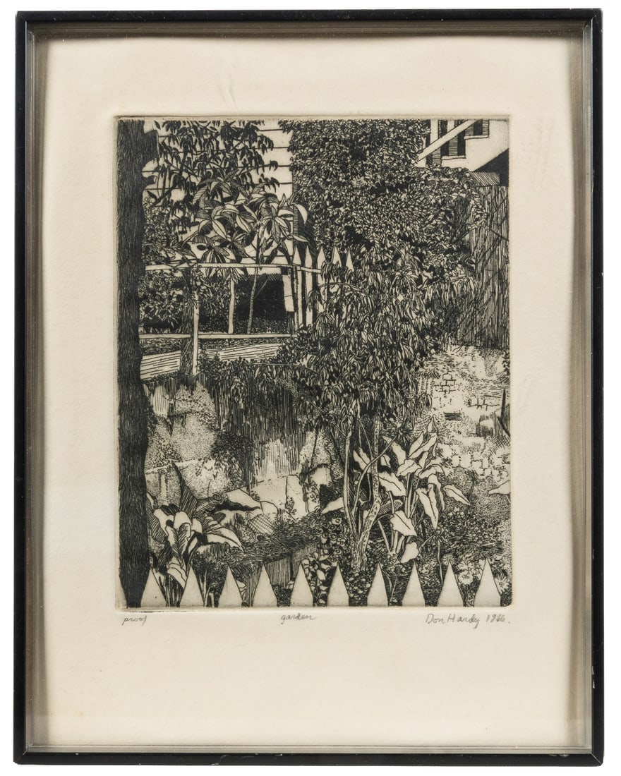 HARDY, Don Ed (American, b. 1945). Garden. [San Francisco], 1966. (1 of 2)