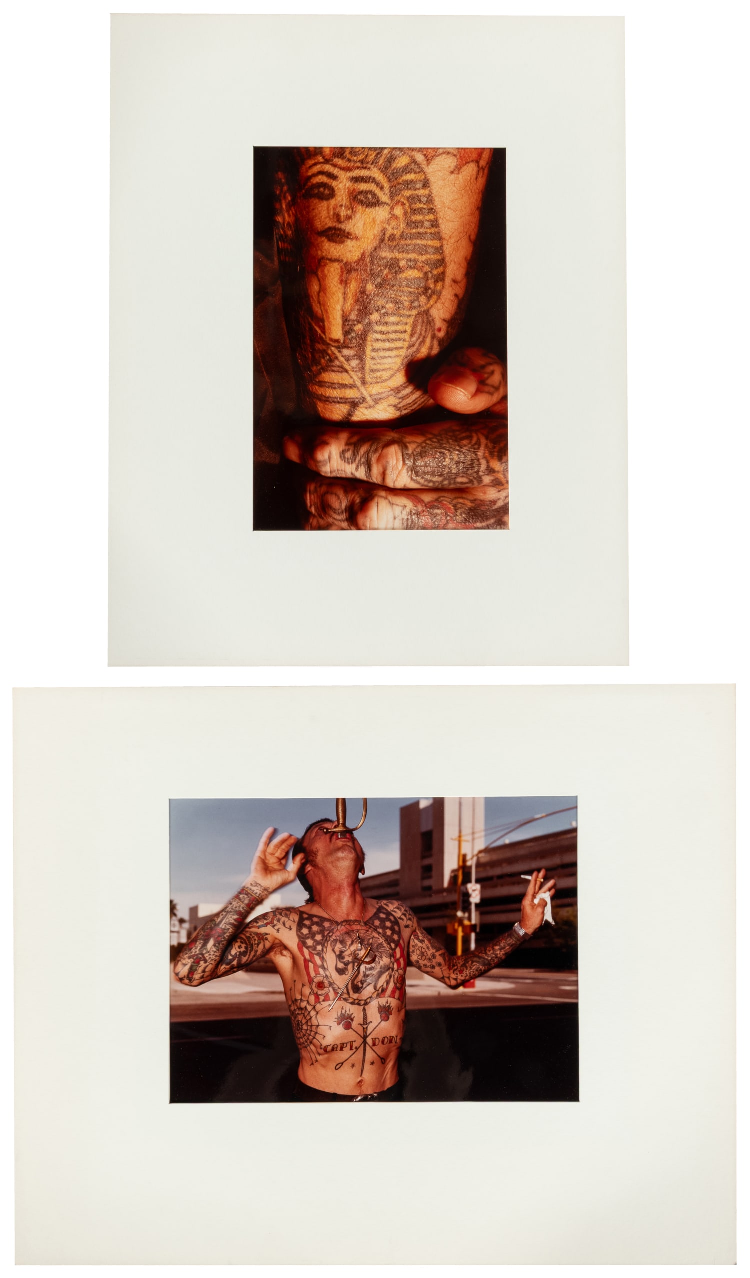 CRISMAN, Jeff (American, 20th Century) Captain Don, Sword Swallower, and King Tut Close Up. (1 of 5)