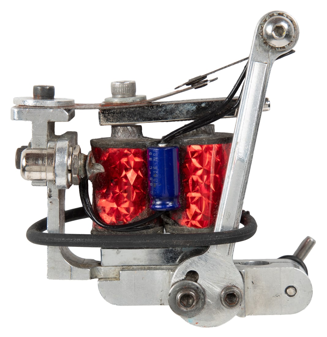 NOLAN, Don (American, 1938–2009). Custom Aluminum Tattoo Machine with Wrapped Coils. (1 of 4)