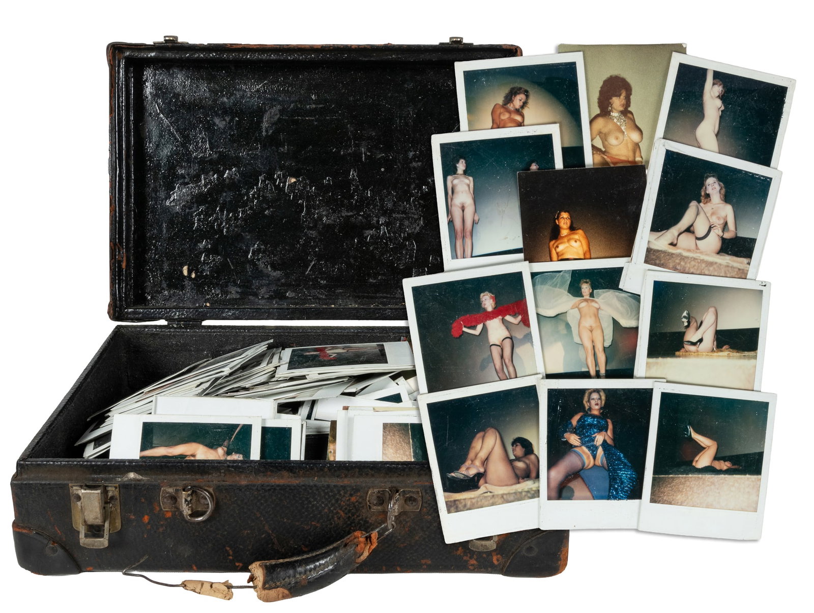 [EROTIC PHOTOGRAPHY]. Group of Over 400 Original Polaroids of Nude Women in Seductive Poses.: [EROTIC PHOTOGRAPHY]. Group of Over 400 Original Polaroids of Nude Women in Seductive Poses. [Chicago, ca. 1970s-80s]. Color Polaroids (with a few color original snapshots) of nude women, posing seduc