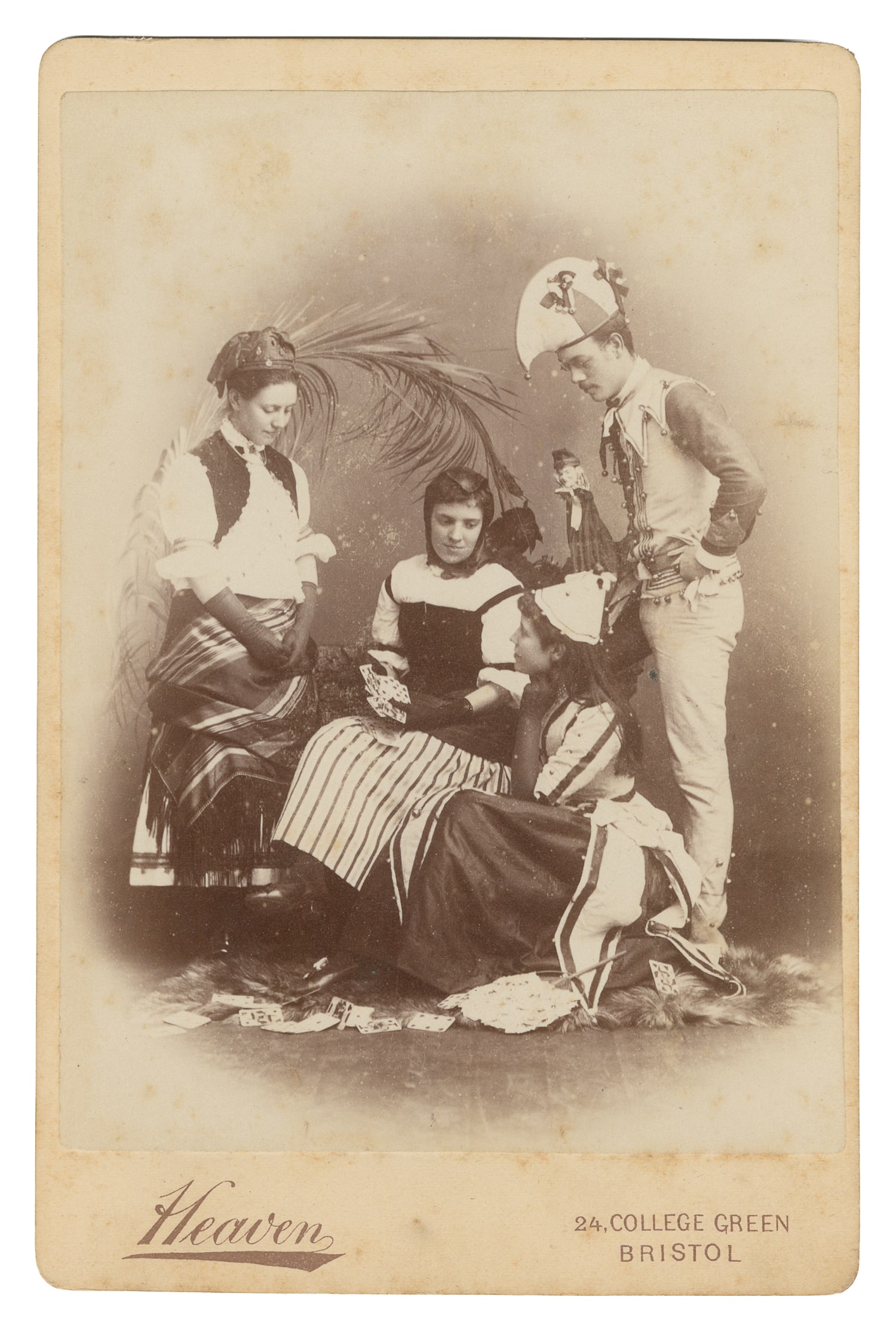 Group Portrait in Theatrical Fancy Dress Costumes. Circa late 19th century. (1 of 1)