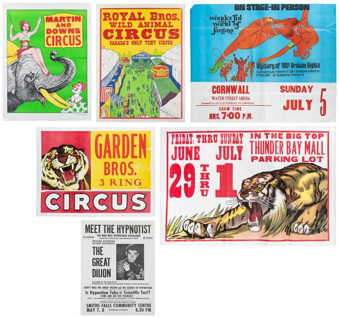 Group of Canadian circus posters and ephemera. (1 of 7)