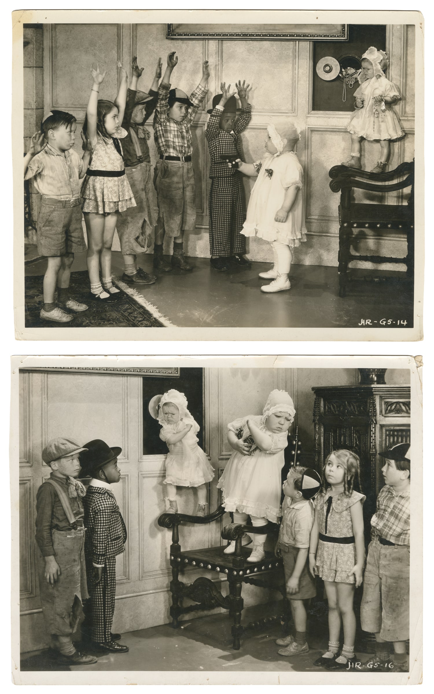 MAJOR MITE (Clarence Howerton, 1913 - 1975). Four production stills from the "Our Gang" short "Free: MAJOR MITE (Clarence Howerton, 1913 - 1975). Four production stills from the "Our Gang" short "Free Eats." MGM, ca. 1932. Glossy photographs (8 x 10") from Our Gang (also known as Hal Roach's Rascals 