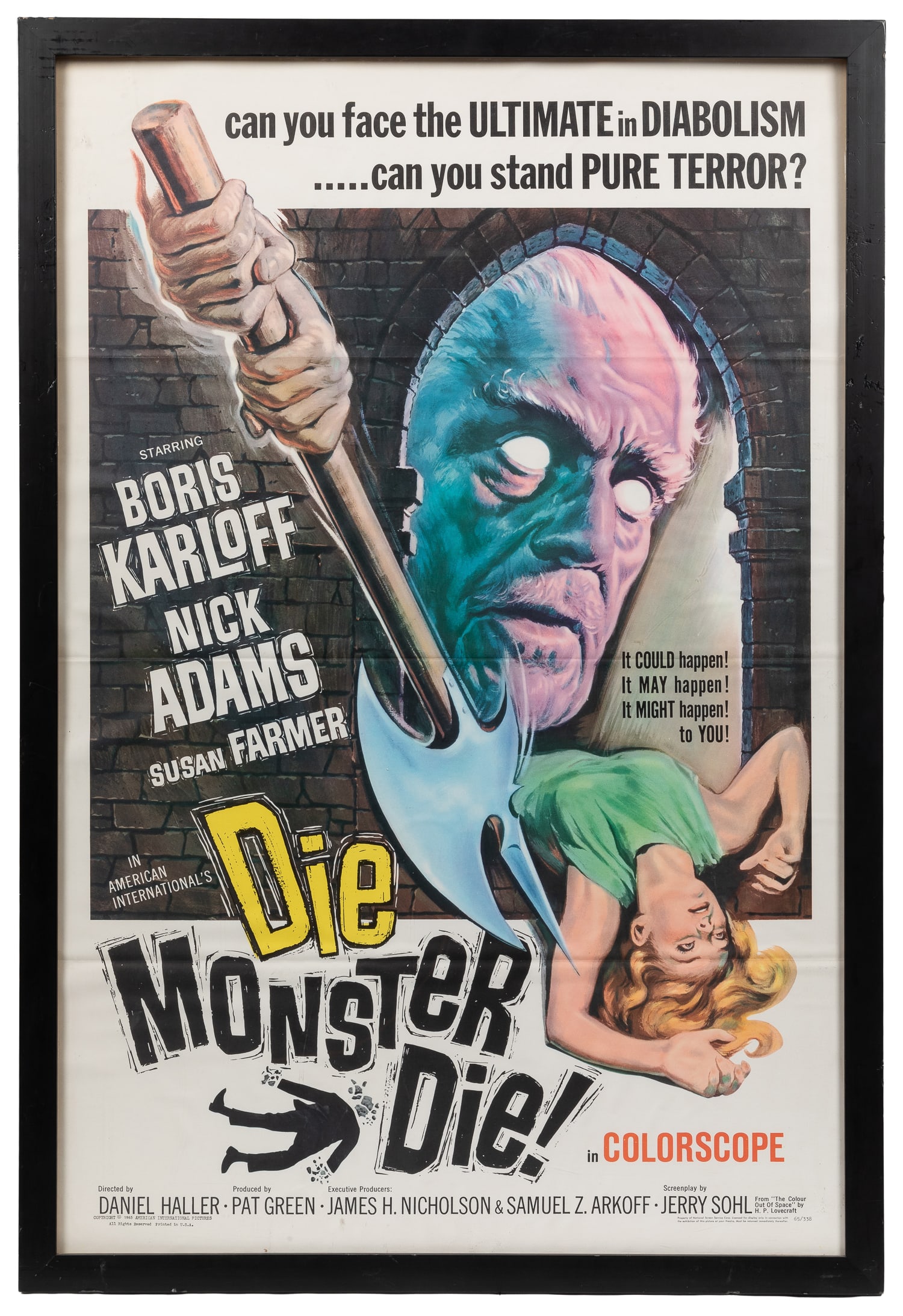 Die Monster Die! American International, 1965. (1 of 1)