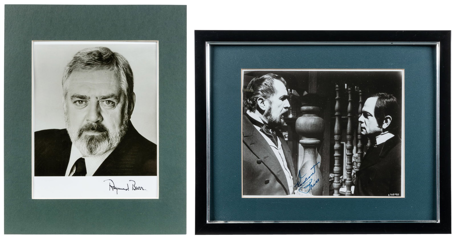 [CINEMA]. Pair of Signed Items by Leading Men. [N.p., ca. 20th century]. (1 of 3)
