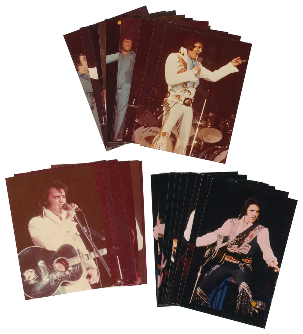 [PRESLEY, Elvis (1935 - 1977)]. Group of over 100 concert photographs, most by Robert Heis. (1 of 7)