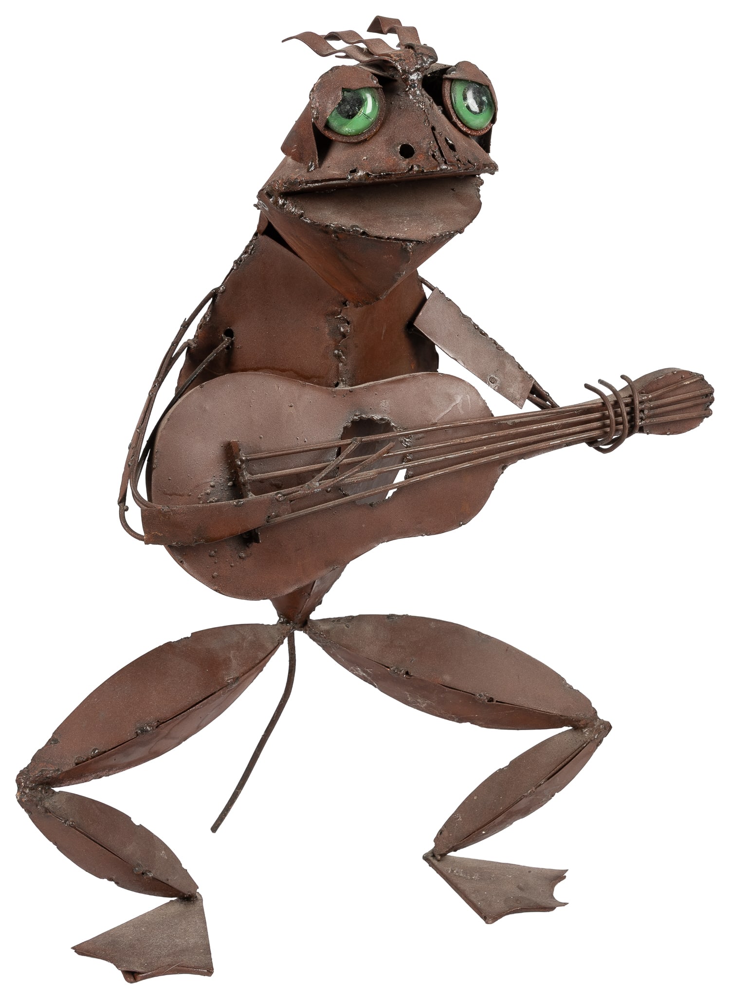 Welded Metal Frog Sculpture. [American], 21st century. (1 of 3)