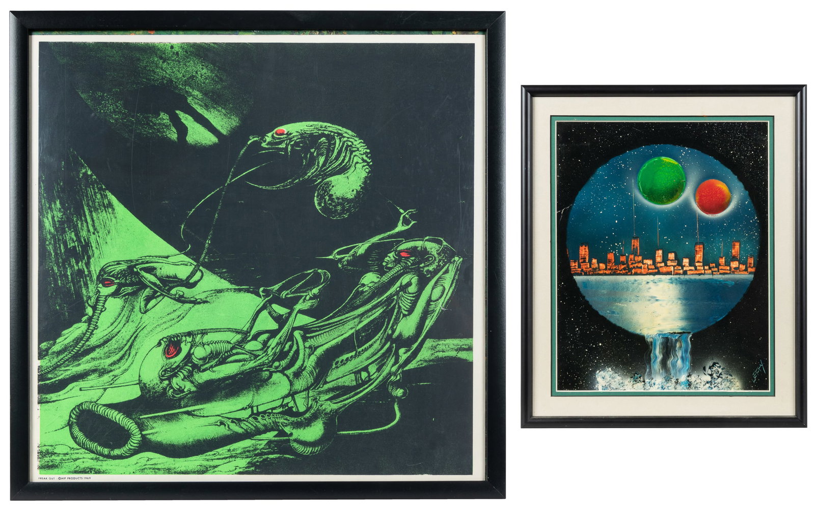 H.R. Giger Blacklight Freak Out Poster. Hip Productions, 1969. (1 of 3)