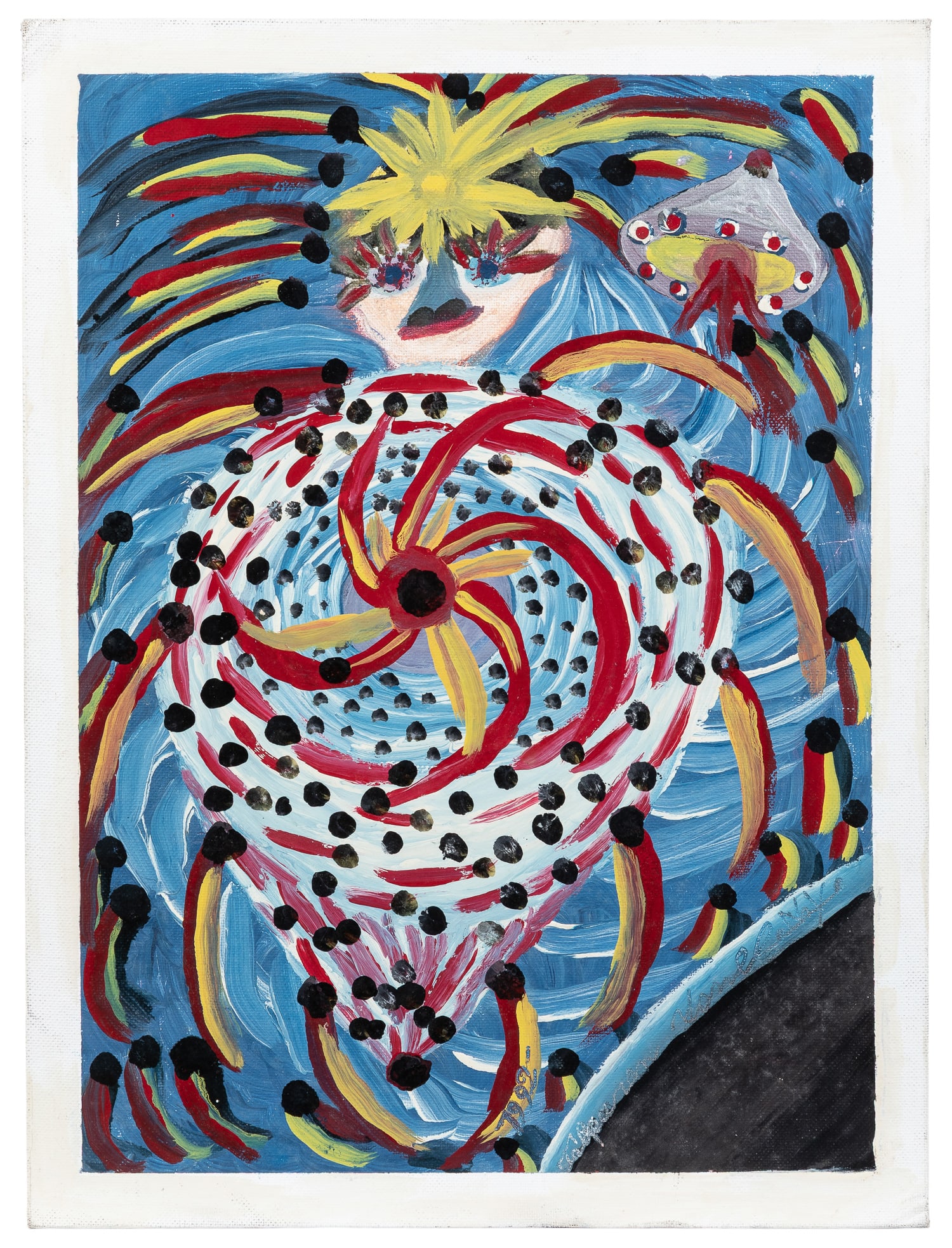 TALPAZAN, Ionel (Romanian, 1955-2015). Untitled. (UFO and Creature). 1999. (1 of 1)