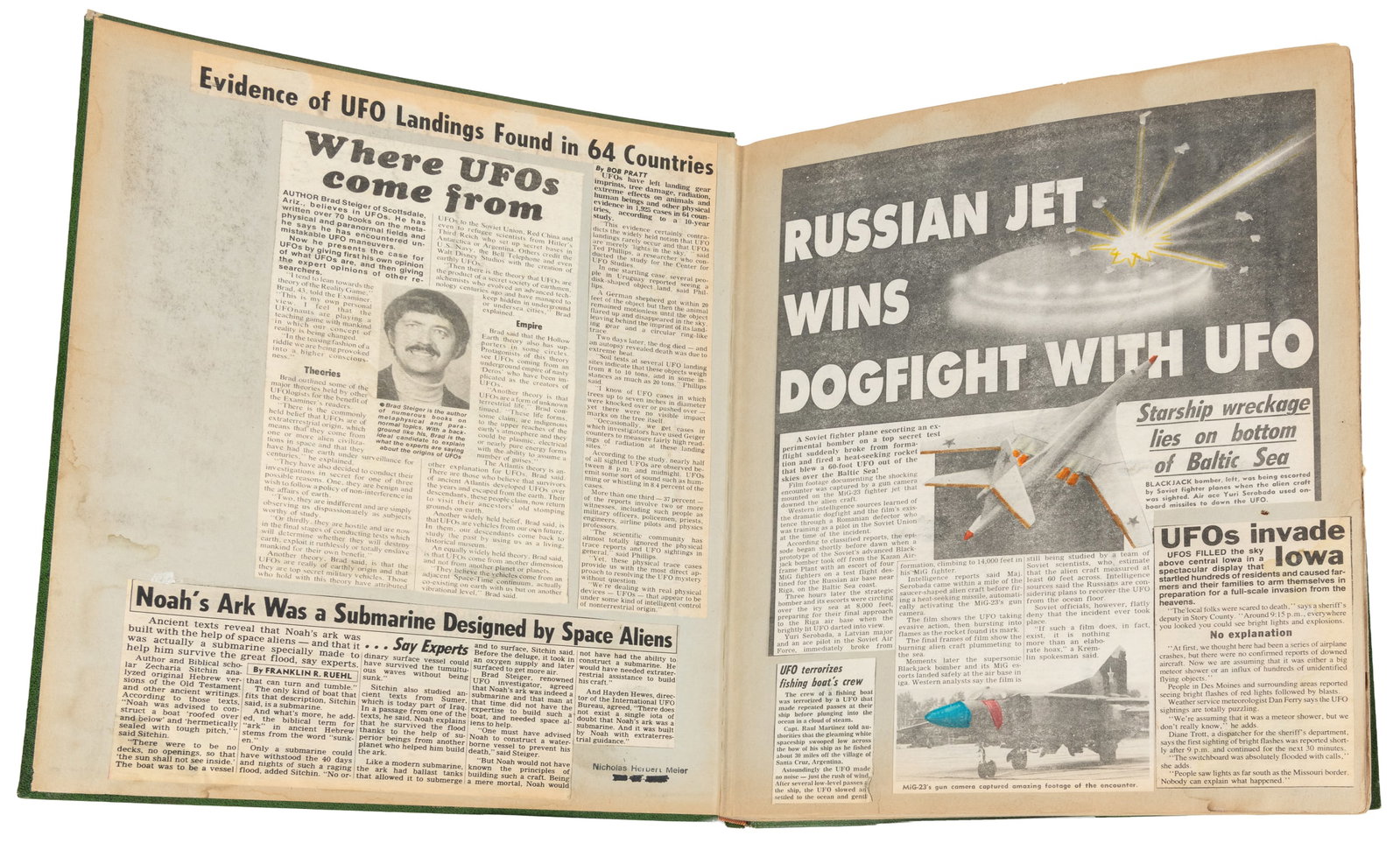 UFO and Alien Article and Picture Scrapbooks (8 volumes). (1 of 4)